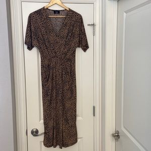 Vici animal print midi dress.